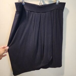 Cabi Black Pleated Short  Skirt Size M